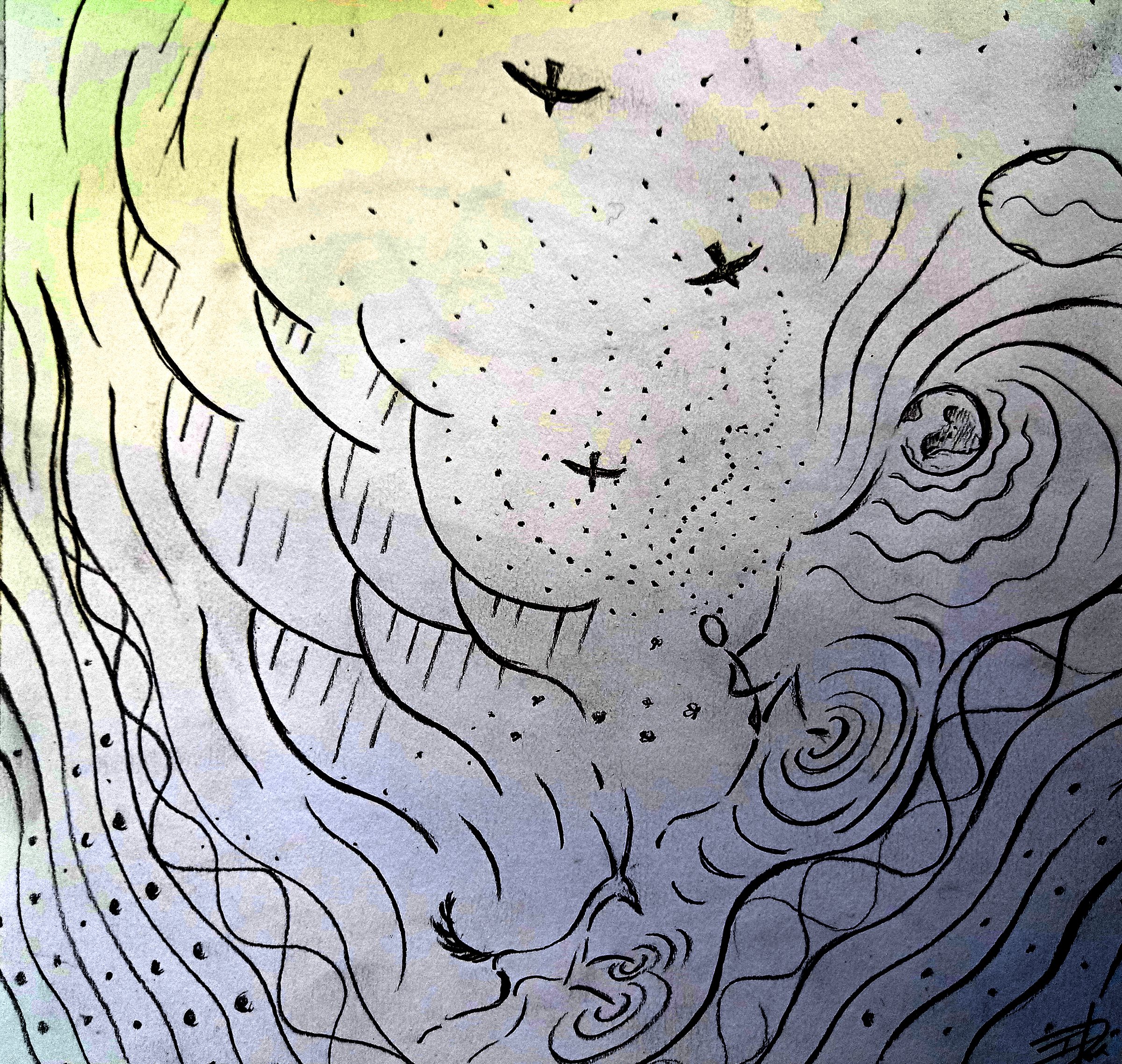 Dreamstate — abstract mixed-media artwork, 2017